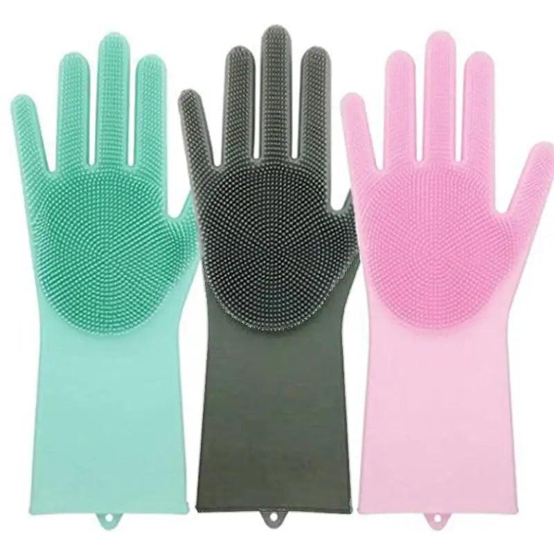 2PCS Cleaning Sponge Gloves