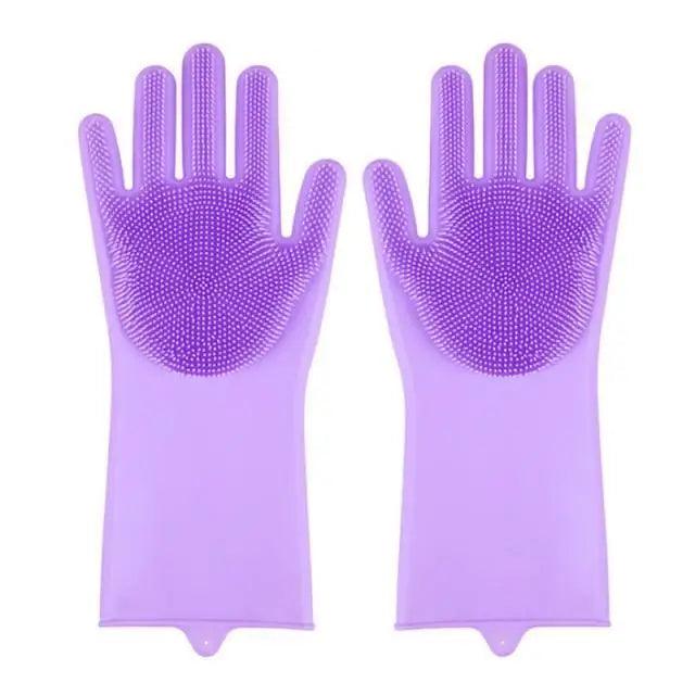 2PCS Cleaning Sponge Gloves