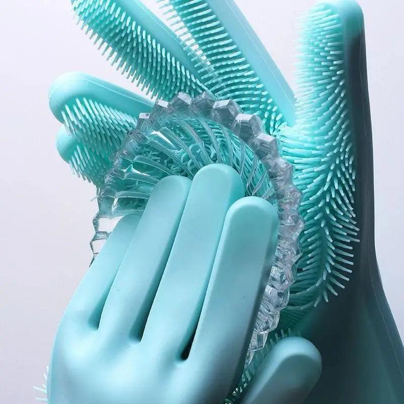 2PCS Cleaning Sponge Gloves