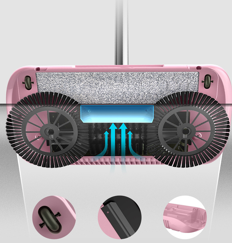 Hand Push Sweeper with Dustpan